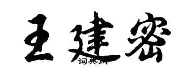 胡問遂王建密行書個性簽名怎么寫