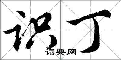 胡問遂識丁行書怎么寫