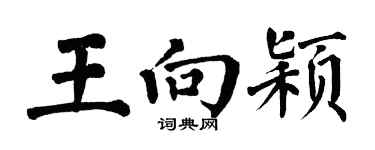 翁闓運王向穎楷書個性簽名怎么寫