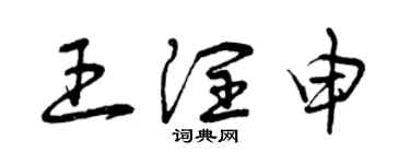 曾慶福王潤申草書個性簽名怎么寫