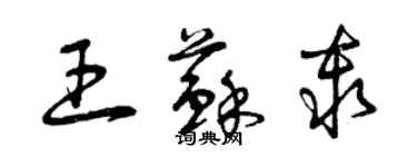 曾慶福王蘇秦草書個性簽名怎么寫