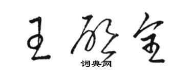 駱恆光王啟全草書個性簽名怎么寫