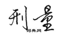 駱恆光刑量行書個性簽名怎么寫