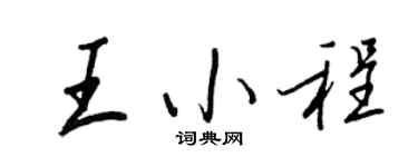 王正良王小程行書個性簽名怎么寫