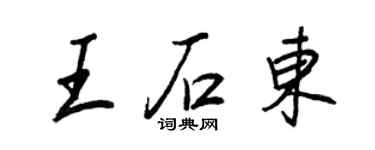 王正良王石東行書個性簽名怎么寫