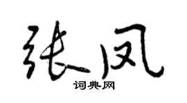 曾慶福張鳳行書個性簽名怎么寫