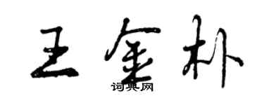 曾慶福王金朴行書個性簽名怎么寫