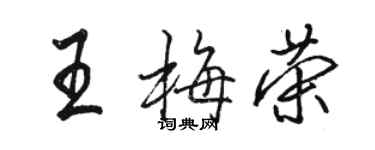 駱恆光王梅榮行書個性簽名怎么寫