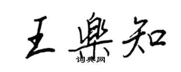 王正良王樂知行書個性簽名怎么寫