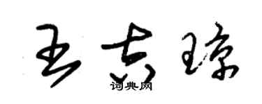 朱錫榮王吉瓊草書個性簽名怎么寫