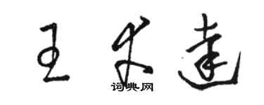 駱恆光王幸達草書個性簽名怎么寫