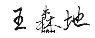 駱恆光王森地行書個性簽名怎么寫