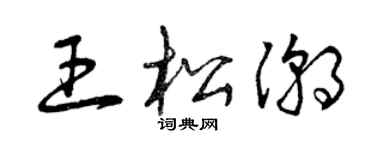 曾慶福王松潮草書個性簽名怎么寫