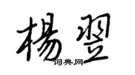 王正良楊翌行書個性簽名怎么寫
