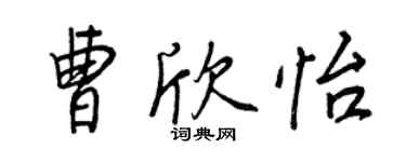 王正良曹欣怡行書個性簽名怎么寫