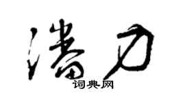 曾慶福潘力草書個性簽名怎么寫