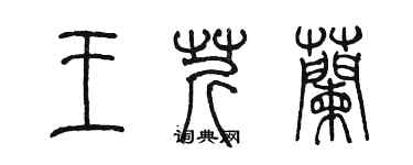 陳墨王芹蘭篆書個性簽名怎么寫