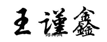 胡問遂王謹鑫行書個性簽名怎么寫