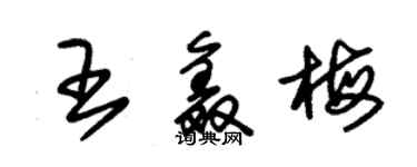 朱錫榮王鑫梅草書個性簽名怎么寫