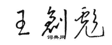 駱恆光王創彪草書個性簽名怎么寫