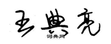 朱錫榮王典亮草書個性簽名怎么寫