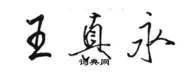 駱恆光王真永行書個性簽名怎么寫