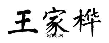 翁闓運王家樺楷書個性簽名怎么寫