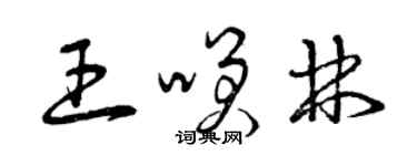 曾慶福王笑林草書個性簽名怎么寫