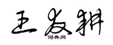 曾慶福王友耕草書個性簽名怎么寫