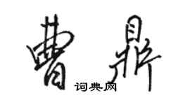 駱恆光曹鼎行書個性簽名怎么寫