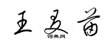 梁錦英王友苗草書個性簽名怎么寫