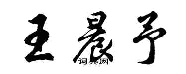 胡問遂王晨予行書個性簽名怎么寫