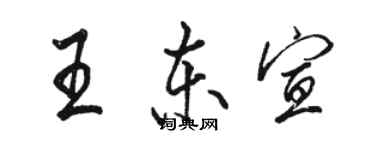 駱恆光王東宣行書個性簽名怎么寫