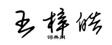 朱錫榮王梓皓草書個性簽名怎么寫