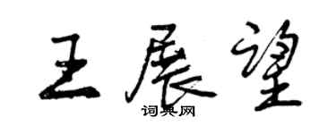 曾慶福王展望行書個性簽名怎么寫