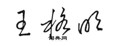 駱恆光王格明草書個性簽名怎么寫