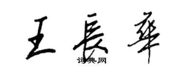 王正良王長華行書個性簽名怎么寫