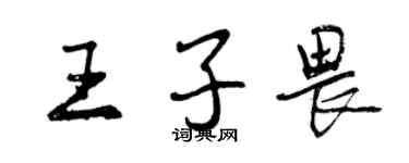 曾慶福王子畏行書個性簽名怎么寫