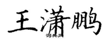 丁謙王瀟鵬楷書個性簽名怎么寫