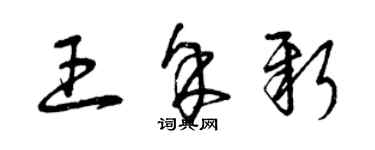 曾慶福王余新草書個性簽名怎么寫