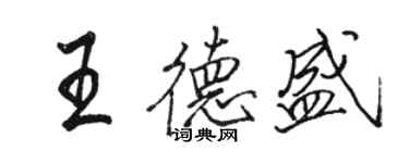 駱恆光王德盛行書個性簽名怎么寫