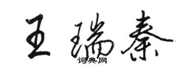 駱恆光王瑞秦行書個性簽名怎么寫