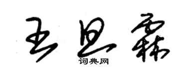 朱錫榮王旦霖草書個性簽名怎么寫