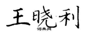 丁謙王曉利楷書個性簽名怎么寫