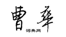 王正良曹華行書個性簽名怎么寫