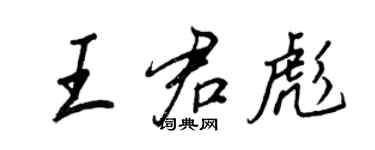 王正良王君彪行書個性簽名怎么寫