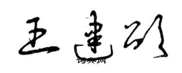 曾慶福王建頌草書個性簽名怎么寫