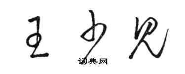 駱恆光王少見草書個性簽名怎么寫