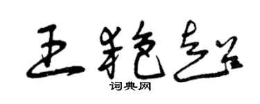 曾慶福王艷超草書個性簽名怎么寫