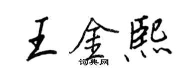 王正良王金熙行書個性簽名怎么寫
